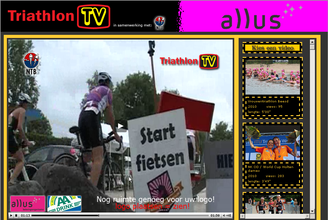 Filmpje van de Vrouwentriathlon op TriathlonTV