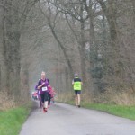 Nienke tijdens de Gaasterlân-Run