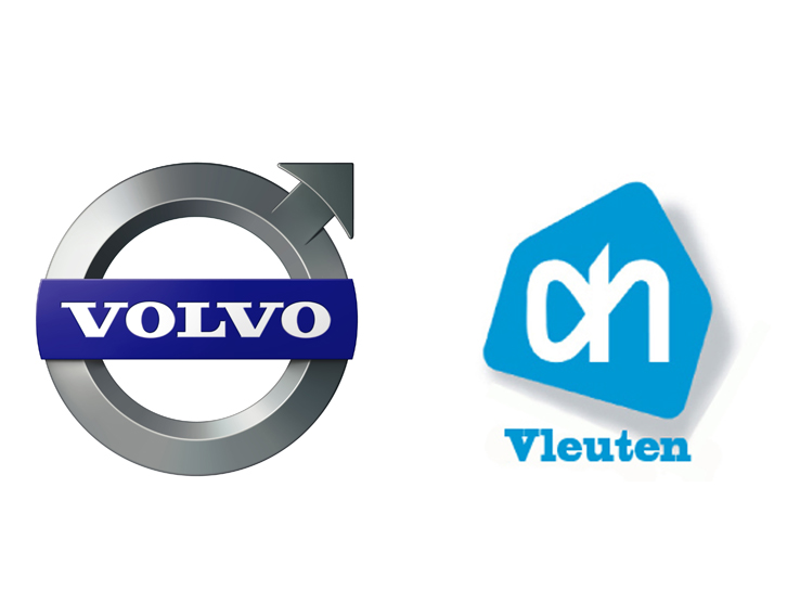 Logo's Volvo en AH Vleuten