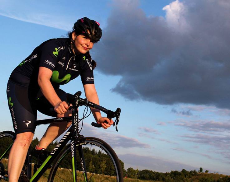 Ellen op de fiets